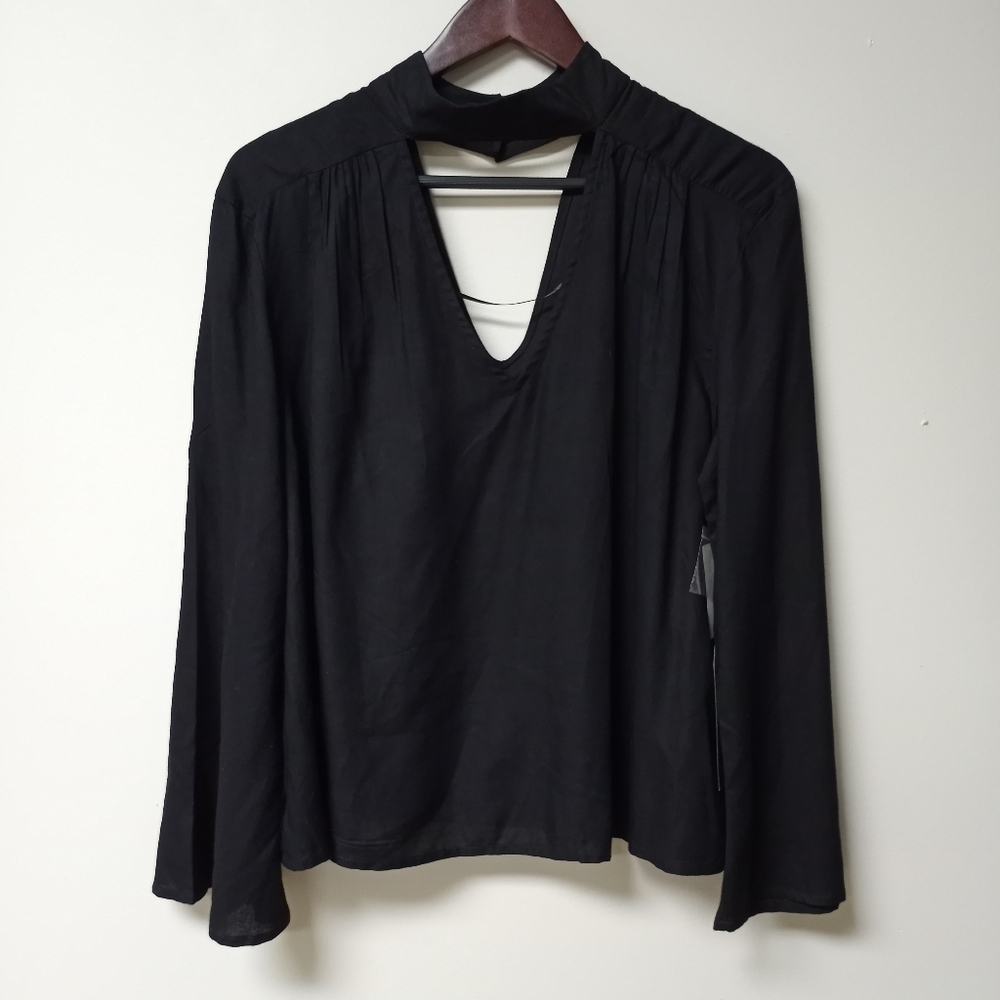 Kensie Jeans Black Long sleeve Blouse